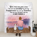 Personalized Dog Mom/Dog Dad Quilt - Mom/Dad With Up To 3 Pets Quilt Blanket - You Are My Therapist And My Best Friend