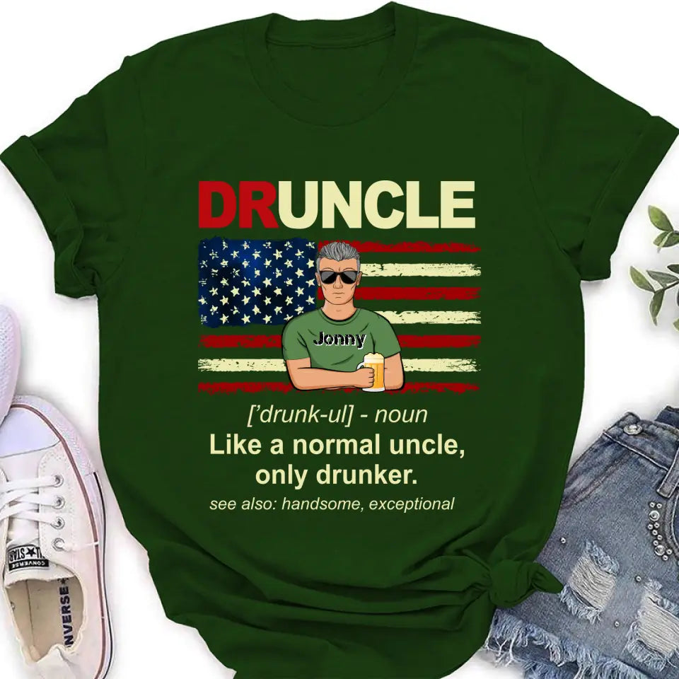 Personalized Uncle Shirt/Hoodie - Father's Day/Birthday Gift Idea for Uncle -  Druncle Like A Normal Uncle Only Drunker