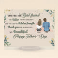 Personalized Happy Father's Day Acrylic Plaque - Father's Day Gift Idea For Husband From Wife - Thank You For Making Life So Beautiful
