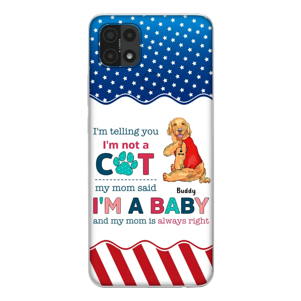 Custom Personalized Pet Phone Case - Gift Idea for Dog/Cat Owners - I'm Telling You I'm Not A Dog - Case for Xiaomi/Huawei/Oppo