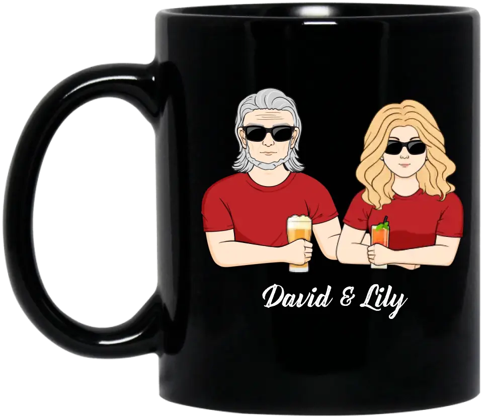 Personalized Husband & Wife Mug - Gift Idea For Wife/Father's Day/Mother's Day/Couple - I'm An Asshole Husband Of A Smartass Wife