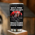 Personalized Biker Tumbler - Father's Day Gift Idea For Biker - Walk Away I Am A Grumpy Old Biker