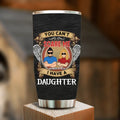Personalized Father Tumbler - Dad With Up to 3 Daughters - Gift Idea For Father's Day From Daughters - You Can't Scare Me I Have Three Daughters