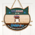 Personalized Cat Wooden Sign - Up to 6 Cats - Independence Day Gift Idea for Cat Owners - Welcome To The Shitshow