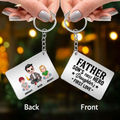 Personalized Dad Acrylic Keychain - Up to 6 Kids - Father's Day Gift Idea for Dad - Father Son's First Hero Daughter's First Love