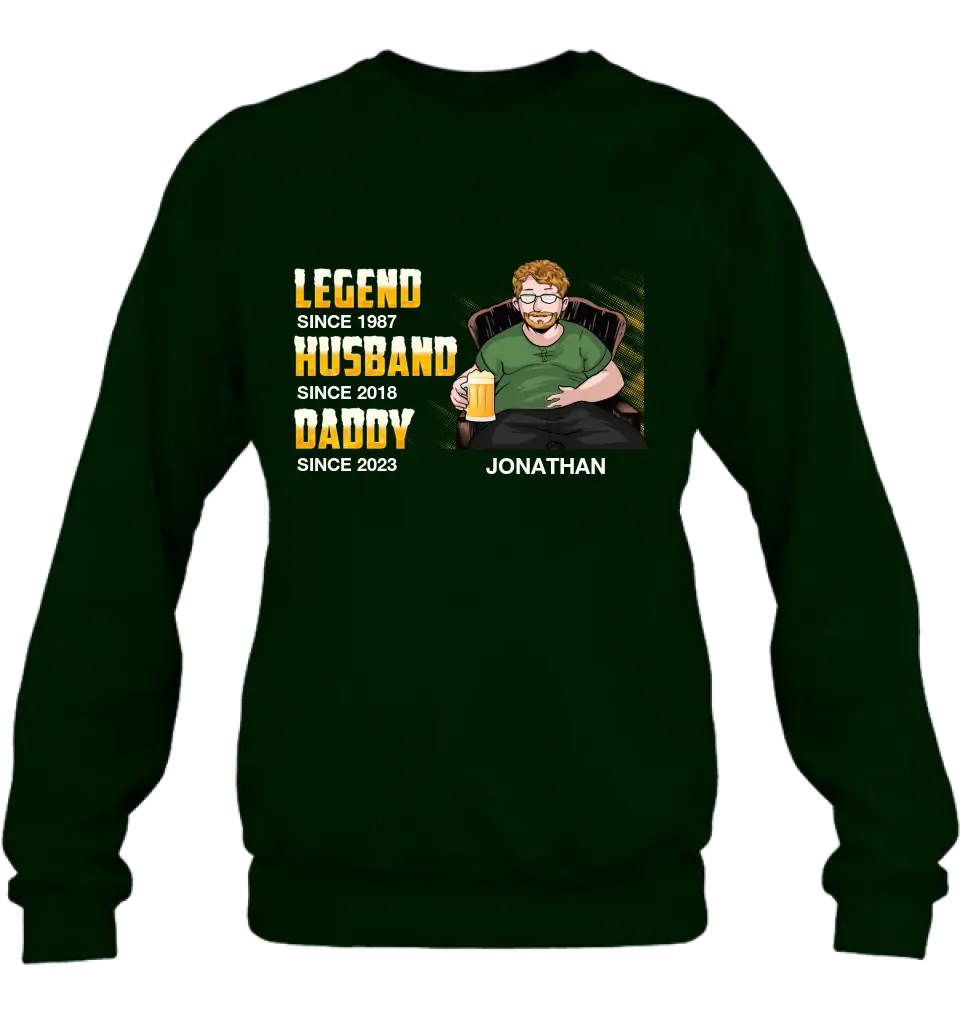 Personalized Beer Daddy Shirt/Hoodie - Gift Idea For Father's Day - Legend, Husband, Daddy
