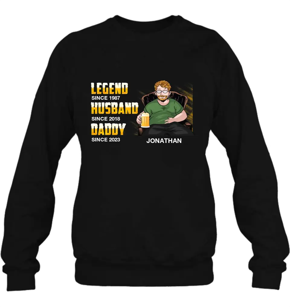 Personalized Beer Daddy Shirt/Hoodie - Gift Idea For Father's Day - Legend, Husband, Daddy