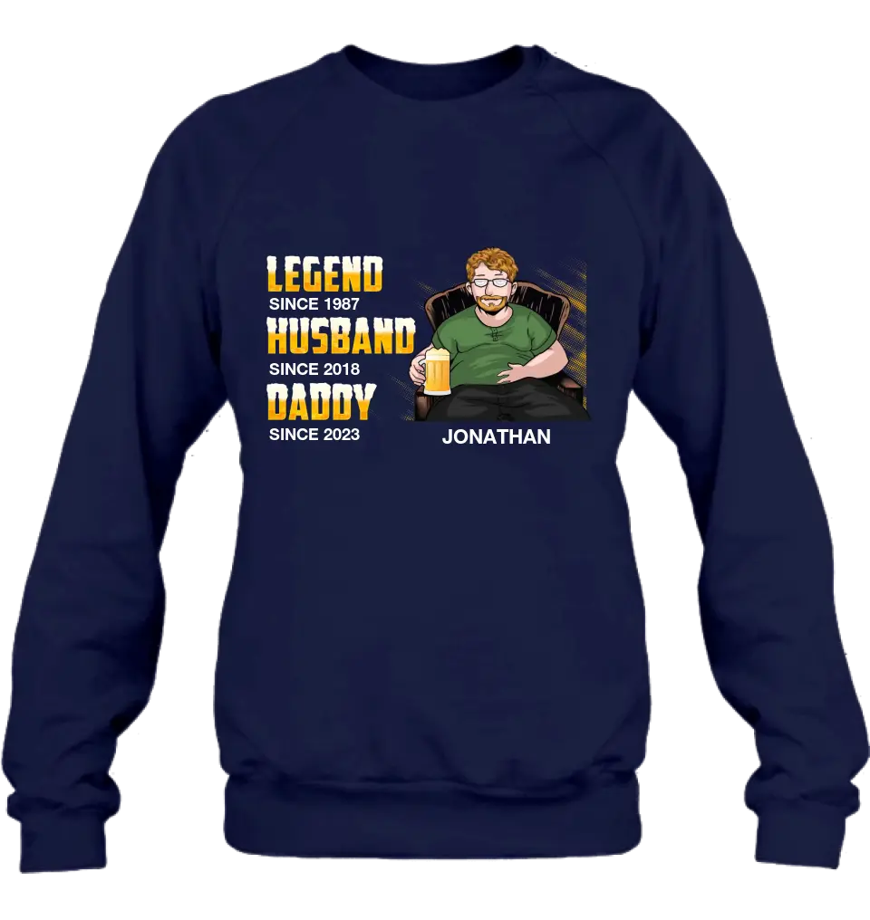 Personalized Beer Daddy Shirt/Hoodie - Gift Idea For Father's Day - Legend, Husband, Daddy