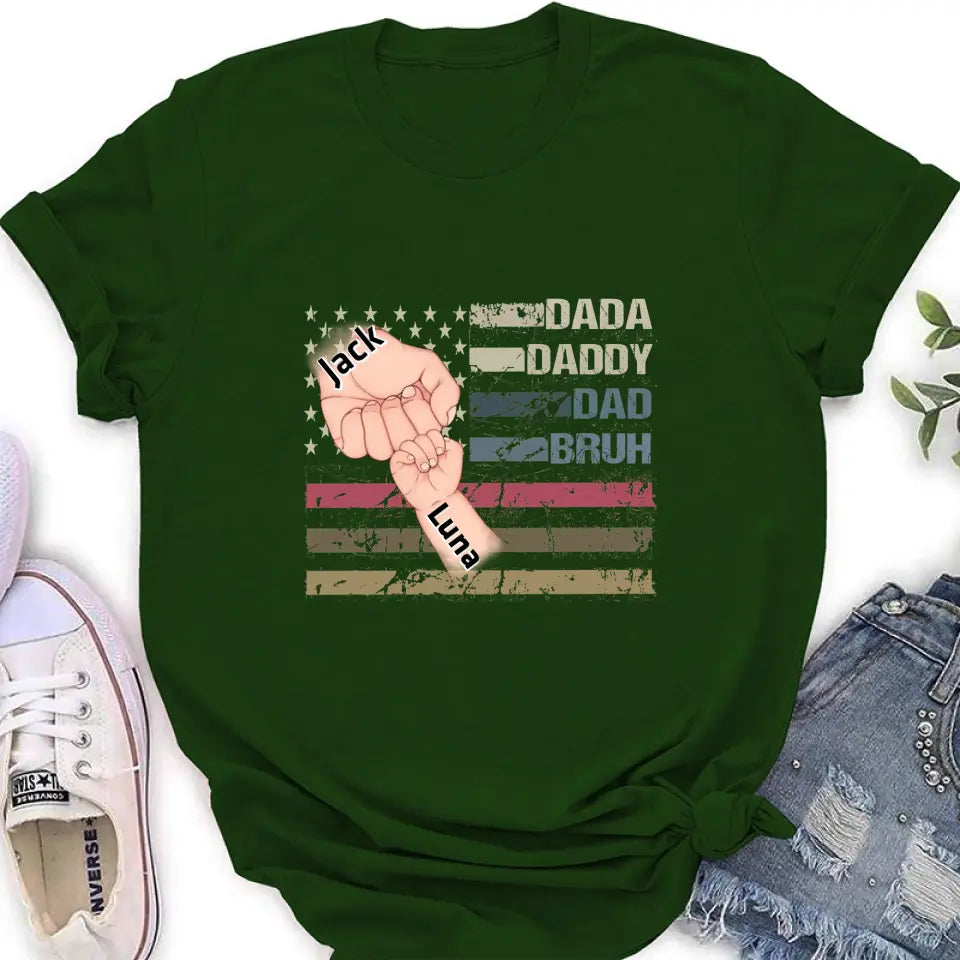 Personalized Bruh Dad Shirt/Hoodie - Father's Day Gift Idea for Dad - Up to 6 Kids - Dada Daddy Dad Bruh