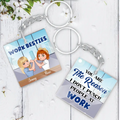Personalized Work Besties Acrylic Keychain - Up to 4 Besties - Gifts Idea for Besties/Colleagues - You Are The Reason I Don't Punch People At Work
