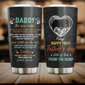 Personalized Bump Upload Photo Tumbler - Gift Idea For First Mother's Day/Father's Day - Daddy Are You Ready? My Life Is About To Start