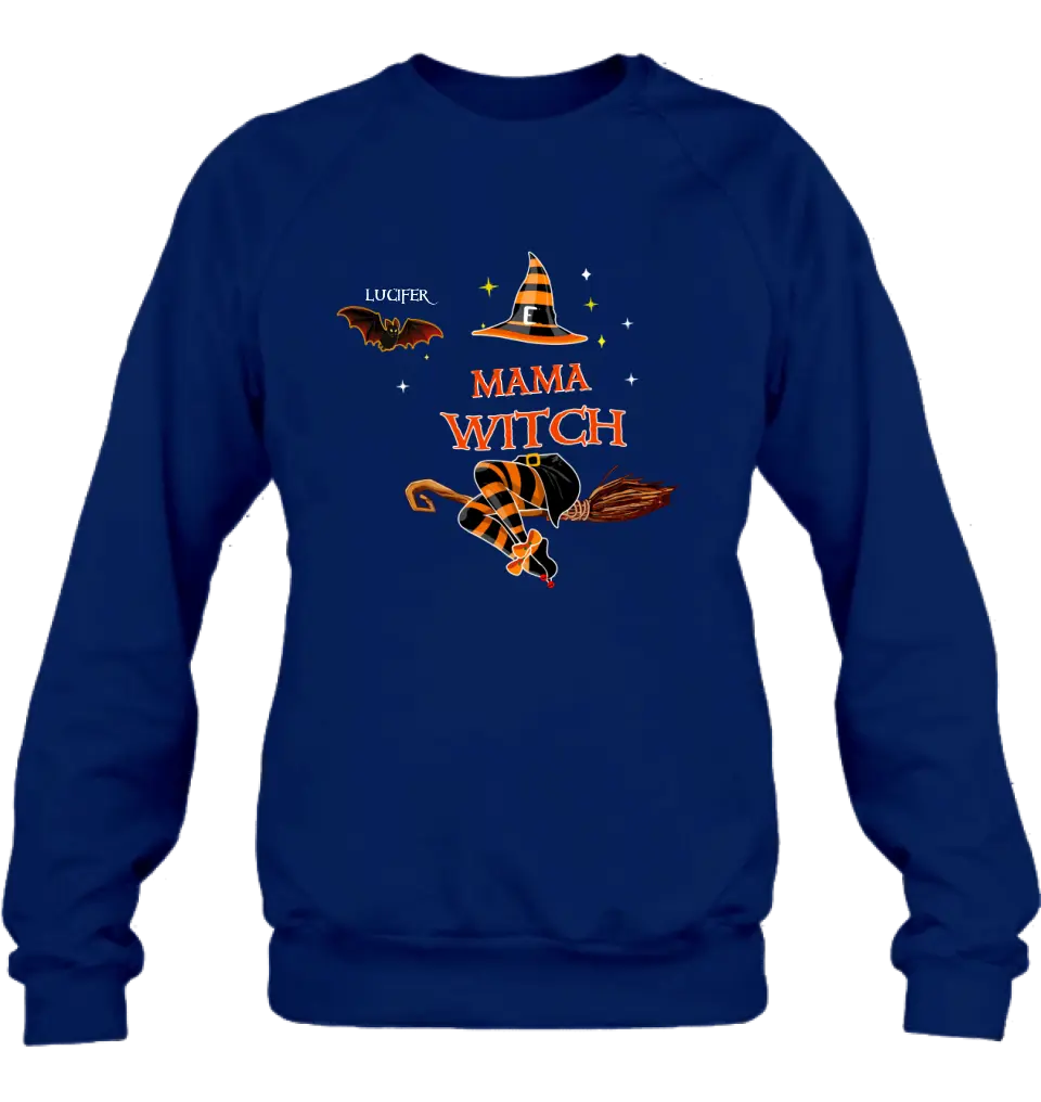 Personalized Halloween Bat T-shirt/Hoodie/Sweatshirt/Long Sleeve - Up to 6 Bats - Best Gift For Halloween Day, Mother/Grandmother - Mama Witch - 80H9EN