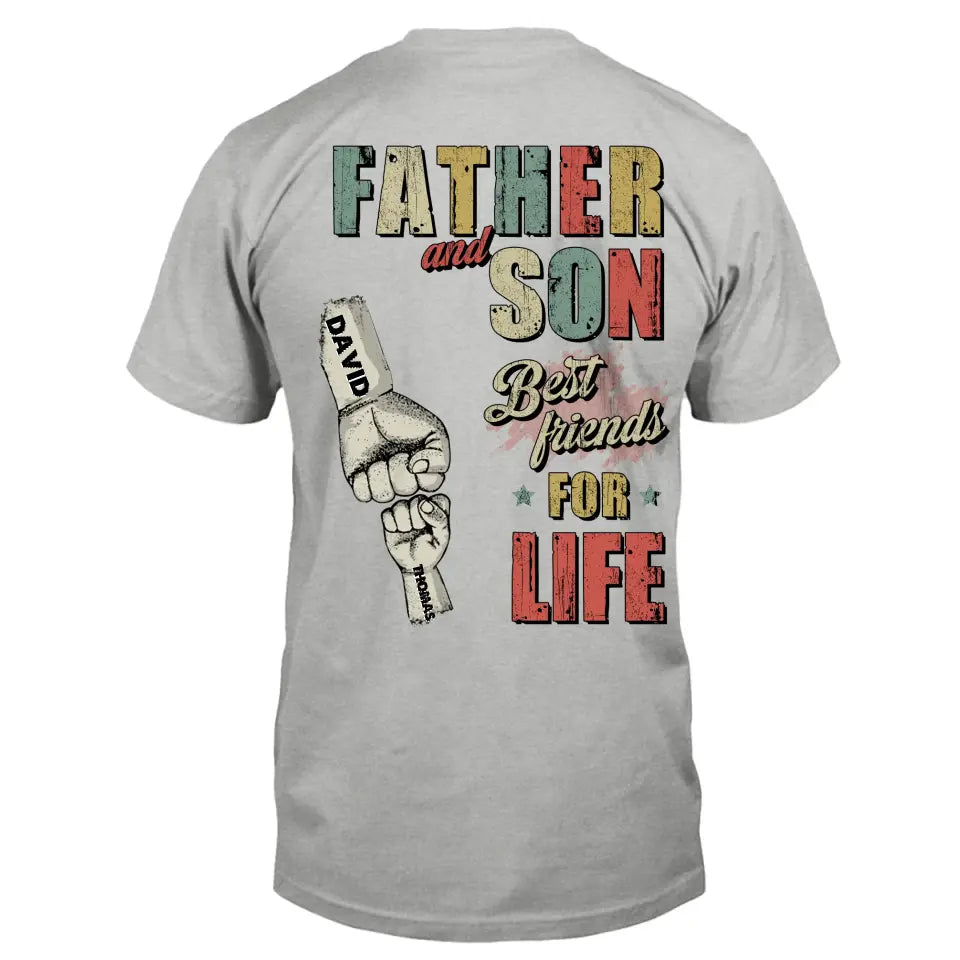 Personalized Father Shirt/Hoodie - Up to 5 Children - Father's Day Gift Idea from Sons/Daughters - Father And Son/Daughter Best Friends For Life