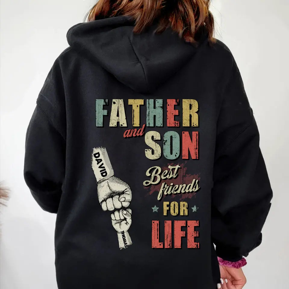 Personalized Father Shirt/Hoodie - Up to 5 Children - Father's Day Gift Idea from Sons/Daughters - Father And Son/Daughter Best Friends For Life