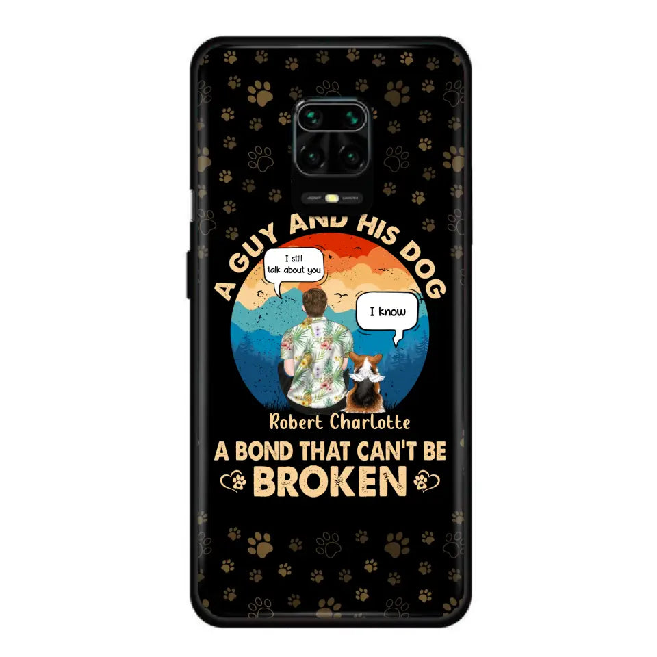 Personalized Dog Dad Phone Case - Gift Idea for Dad/Dog Lovers - Up to 4 Dogs - A Guy And His Dog A Bond That Can't Be Broken - Cases For Oppo/Huawei/Xiaomi