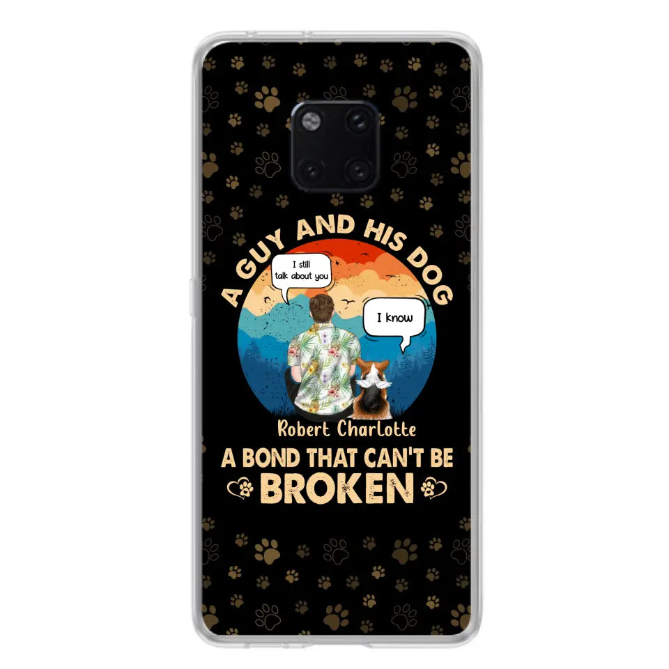 Personalized Dog Dad Phone Case - Gift Idea for Dad/Dog Lovers - Up to 4 Dogs - A Guy And His Dog A Bond That Can't Be Broken - Cases For Oppo/Huawei/Xiaomi