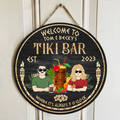 Personalized Couple Wooden Sign - Gift Idea for Couple - Welcome To Tiki Bar