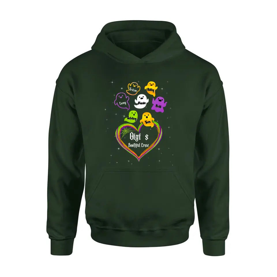 Personalized Gigi's Bootiful Crew T-shirt/Sleeve/Sweatshirt/Hoodie - Halloween gift for Grandma - Up to 7 Grandkids