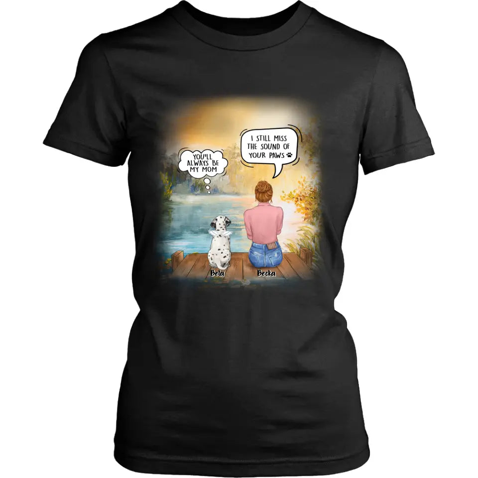 Personalized Memorial Pet Mom T-Shirt/Hoodie - Woman With Up to 5 Pets - Best Gift For Pet Lover - It's So Hard To Say Goodbye