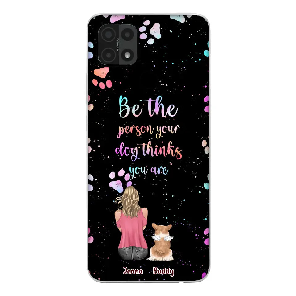 Personalized Dog Mom Phone Case - Up to 5 Dogs - Gift Idea For Dog Lovers - Be The Person Your Dog Thinks You Are - Case for Xiaomi/Huawei/Oppo