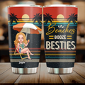 Personalized Besties Tumbler - Up to 4 People - Gift Idea For Besties/Friends/Beach Lovers - Beach Booze Besties