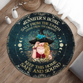 Personalized Witch Round Rug - Gift Idea For Halloween/Wicca Decor/Pagan Decor - Salt From The Earth Stone From The Ground Keep This Home
Safe And Sound