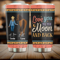 Personalized Horse Girl Tumbler - Gift Idea For Horse Lovers/Girl - Up to 6 Horses - Love You To The Moon And Back