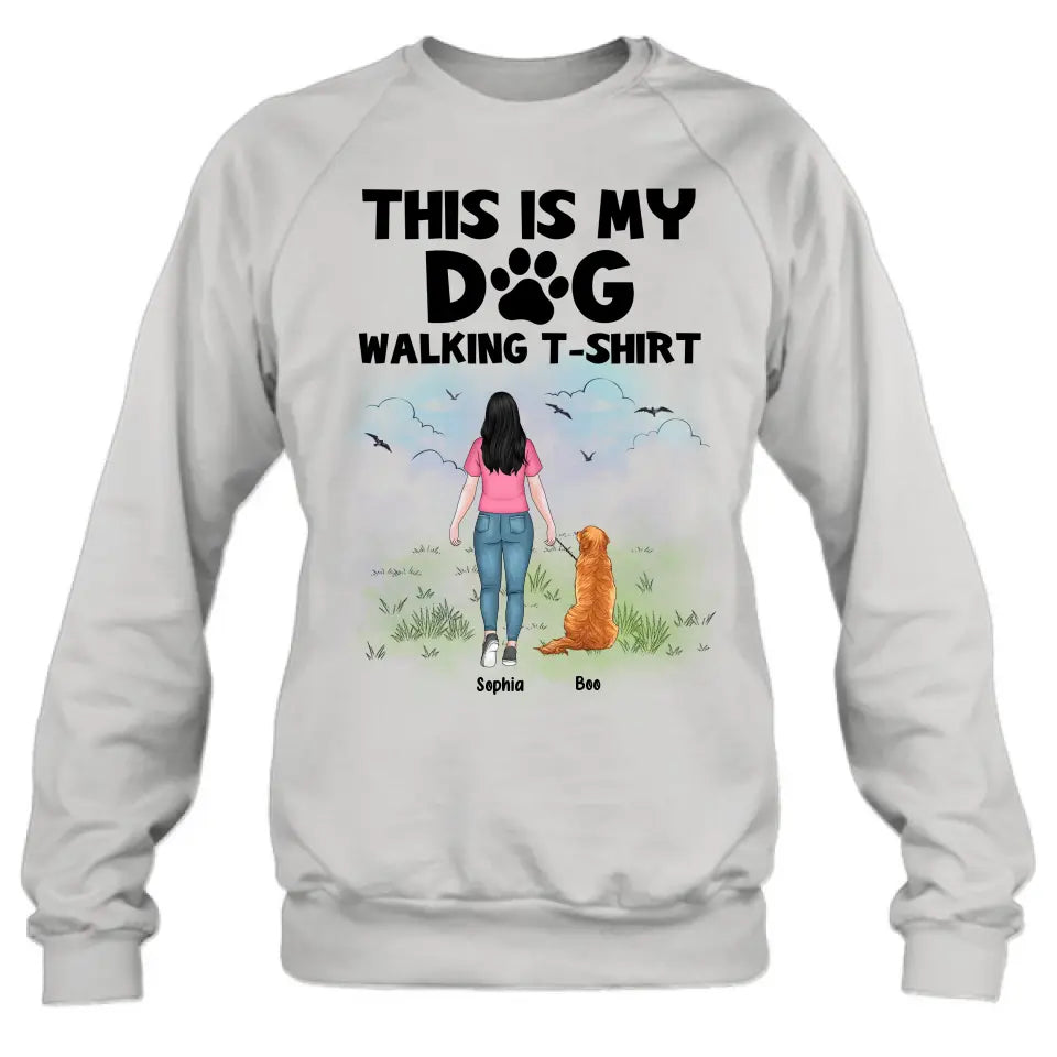 Personalized Dog Shirt/Hoodie - Up to 4 Dogs - Gift Idea For Dog Lovers - This Is My Dog Walking T-Shirt