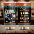 Personalized Camping Tumbler - Gift Idea For Camping Lover - God Is Great Beer Is Good And People Are Crazy