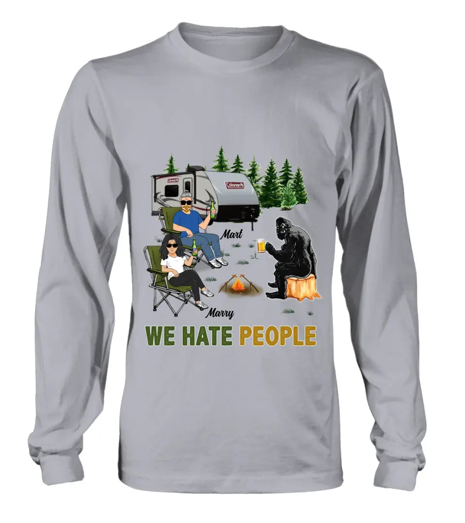Personalized Camping Shirt/Hoodie - Gift Idea For Camping Lover - We Hate People
