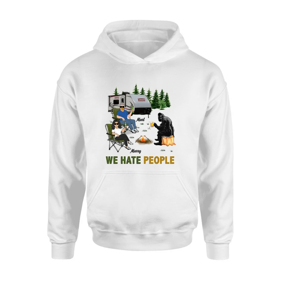 Personalized Camping Shirt/Hoodie - Gift Idea For Camping Lover - We Hate People