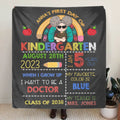Personalized Kid Quilt/Fleece Throw Blanket - Birthday Gift for Son/Daughter - First Day Of Kindergarten