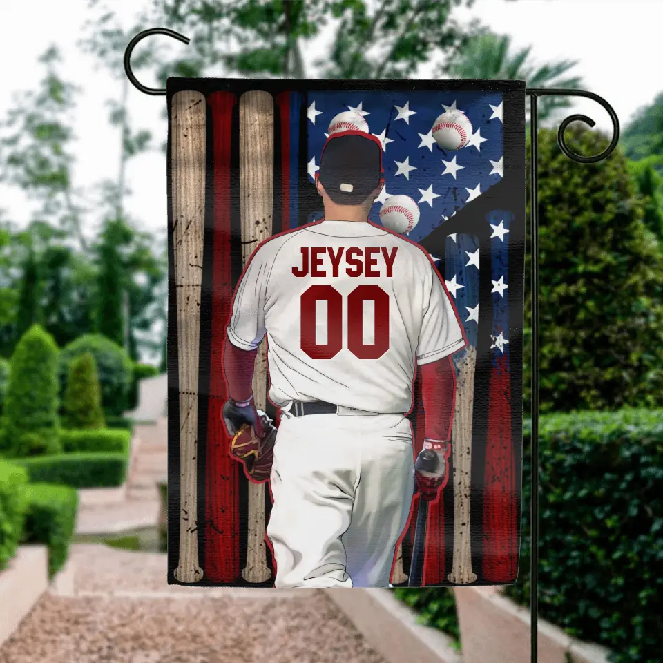 Personalized Baseball Graden Flag - Best Gift Idea For Baseball Lovers