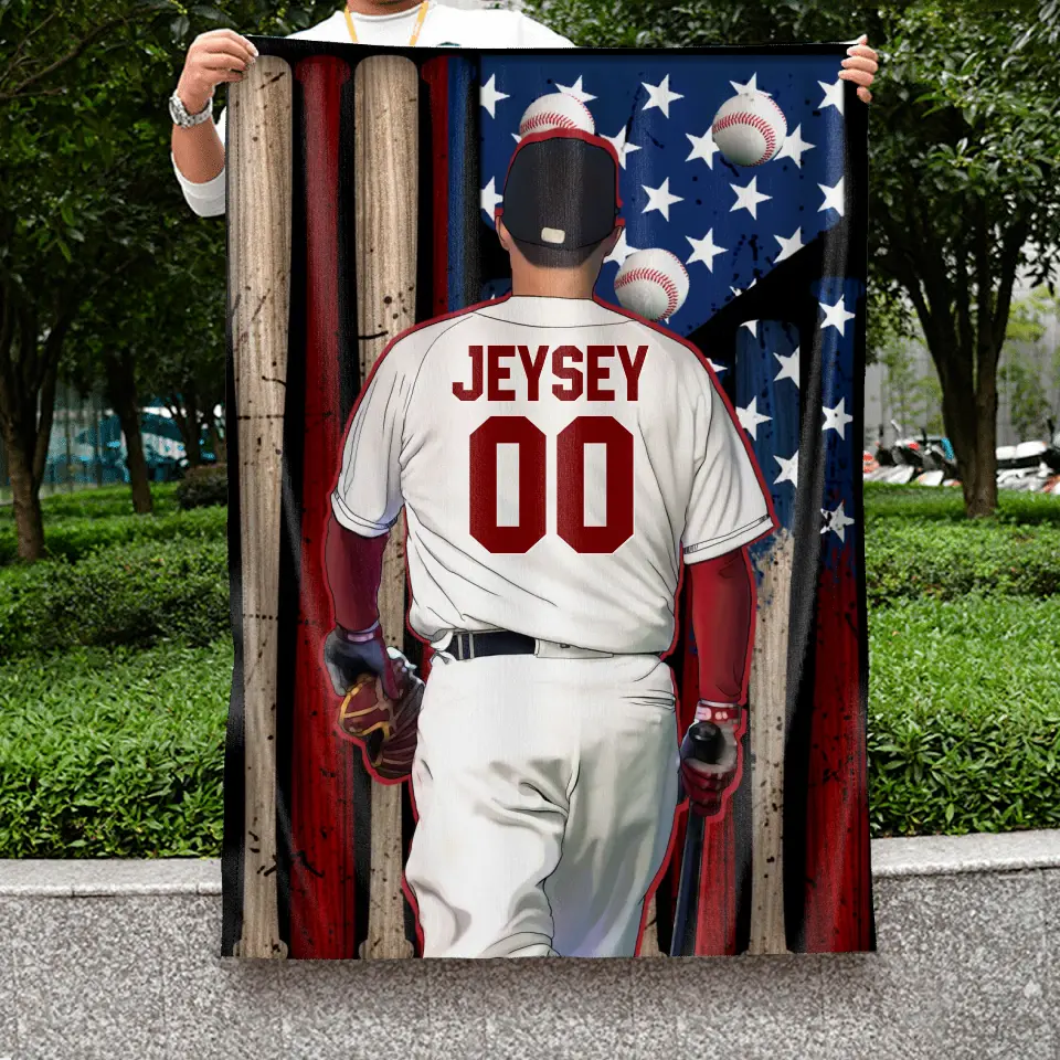Personalized Baseball Graden Flag - Best Gift Idea For Baseball Lovers