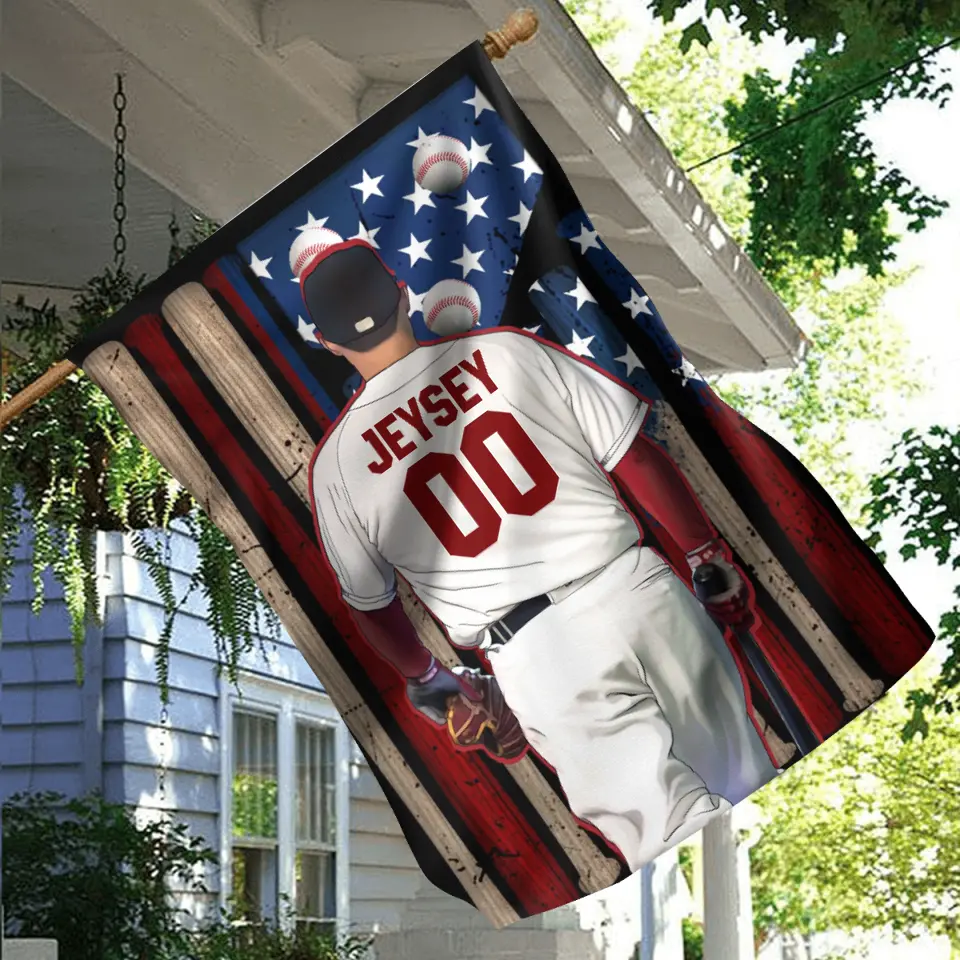 Personalized Baseball Graden Flag - Best Gift Idea For Baseball Lovers