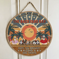Personalized Couple Wooden Sign - Up to 6 Dogs - Gift Idea for Couple/Dog Lovers - Hope You Brought Alcohol And Dog Treats