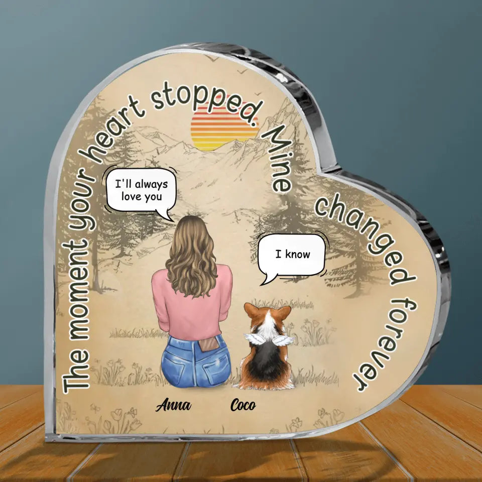 Personalized Memorial Dog Heart-Shaped Plaque - Memorial Gift For Dog Lover