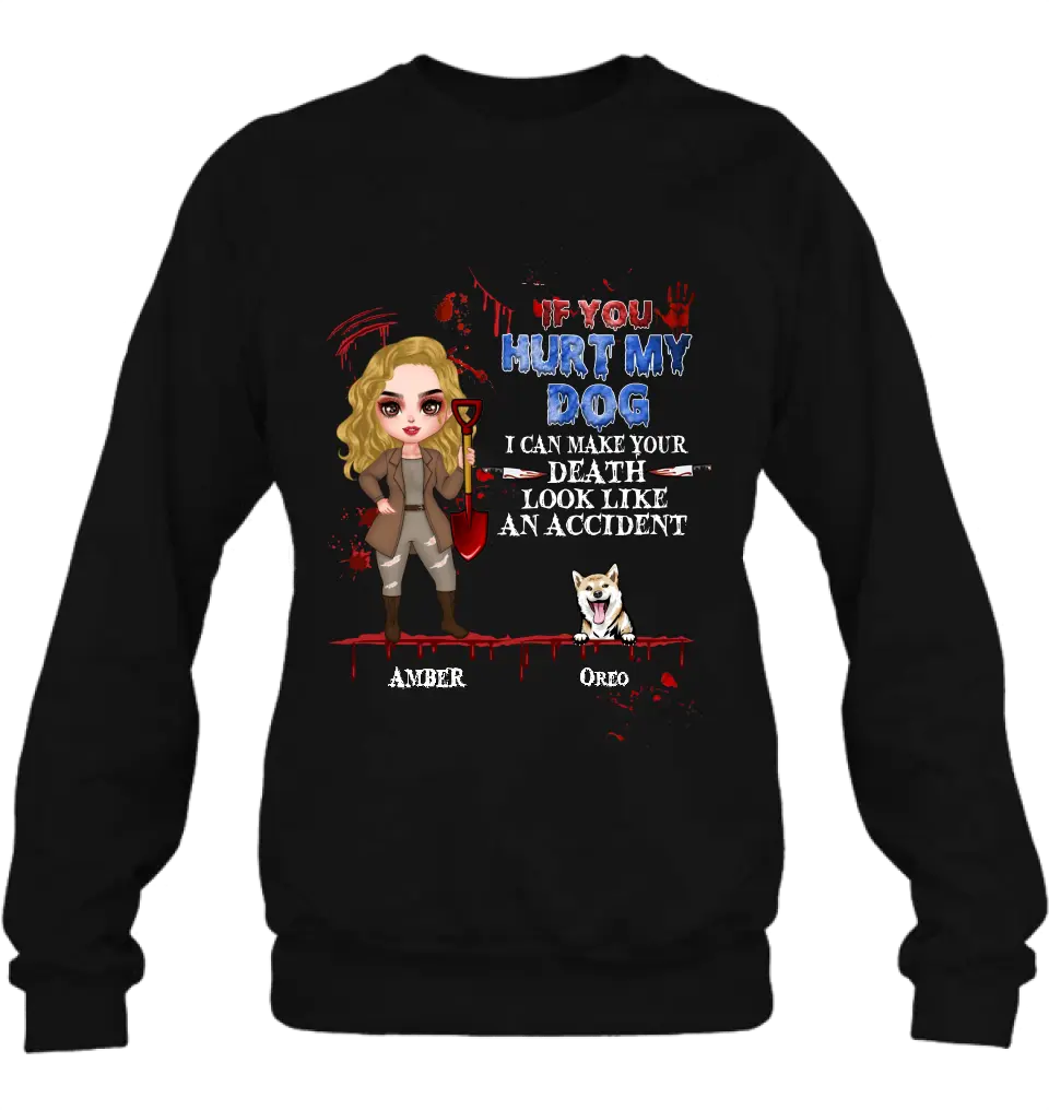 Personalized Halloween Shirt/Hoodie - Up to 5 Pets - Halloween Gift Idea for Dog/Cat Lovers - If You Hurt My Dog/Cat I Can Make Your Death Look Like An Accident