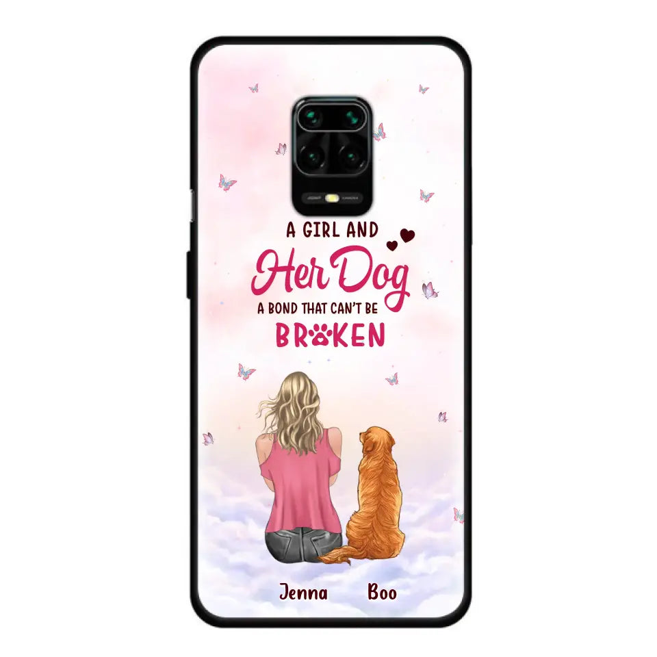 Custom Personalized Dog Mom Phone Case - Upto 5 Dogs - Gift Idea For Dog Lovers - A Girl And Her Dog A Bond That Can't Be Broken - Case for Xiaomi/Huawei/Oppo
