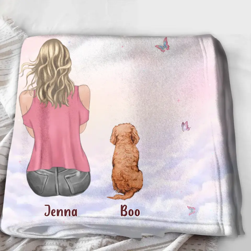 Personalized Dog Mom Pillow Cover/Quilt/Fleece Throw Blanket - Up to 5 Dogs - Gift Idea For Dog Lovers - The Road To My Heart Is Paved With Paw Prints
