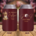 Personalized Pet Photo Wedding Can Cooler - Wedding Gift Idea for Couple/Pet Lovers - My Humans Are Engaged