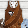 Personalized Dog Mom AOP Women's Racerback Tank Top - Up to 6 Dogs - Gift Idea For Dog Lovers