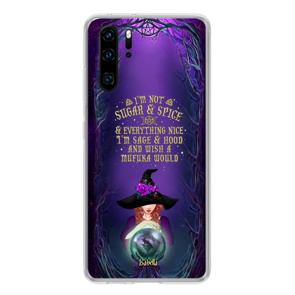 Custom Personalized Witch Phone Case - Gift Idea for Witch Lovers - I'm Not Sugar & Spice & Everything Nice - Case for Xiaomi/Huawei/Oppo