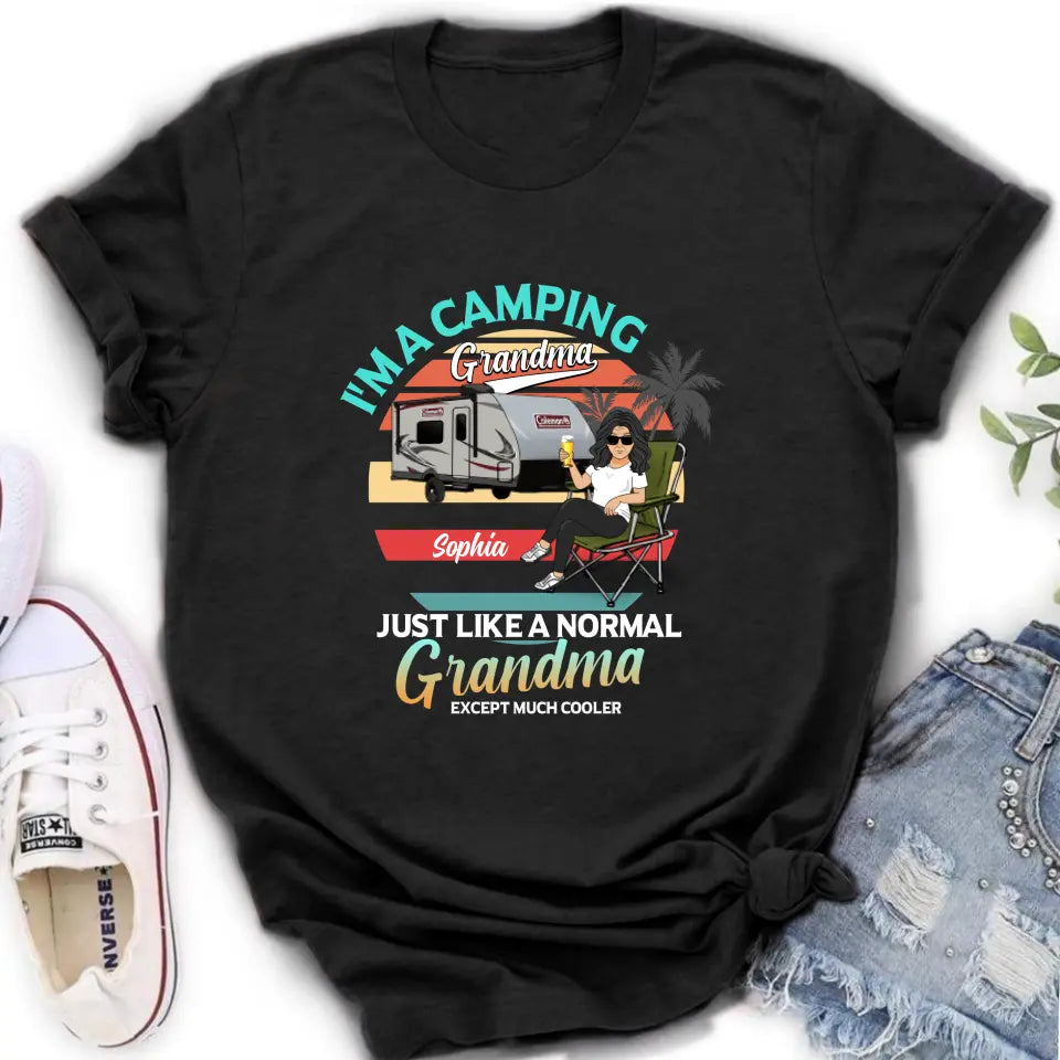 Personalized Camping Shirt/Hoodie - Gift Idea For Camping Lover/The Retired - I'm A Camping Grandma Just Like A Normal Grandma Except Much Cooler