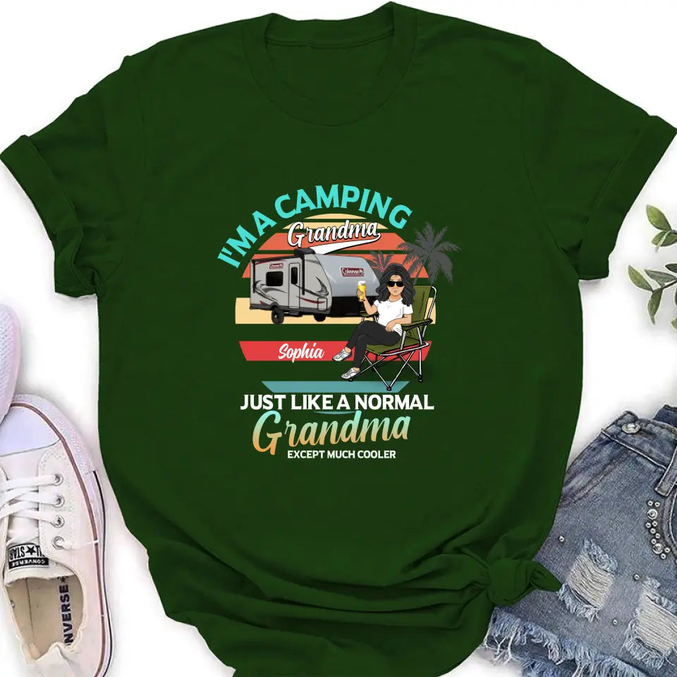 Personalized Camping Shirt/Hoodie - Gift Idea For Camping Lover/The Retired - I'm A Camping Grandma Just Like A Normal Grandma Except Much Cooler