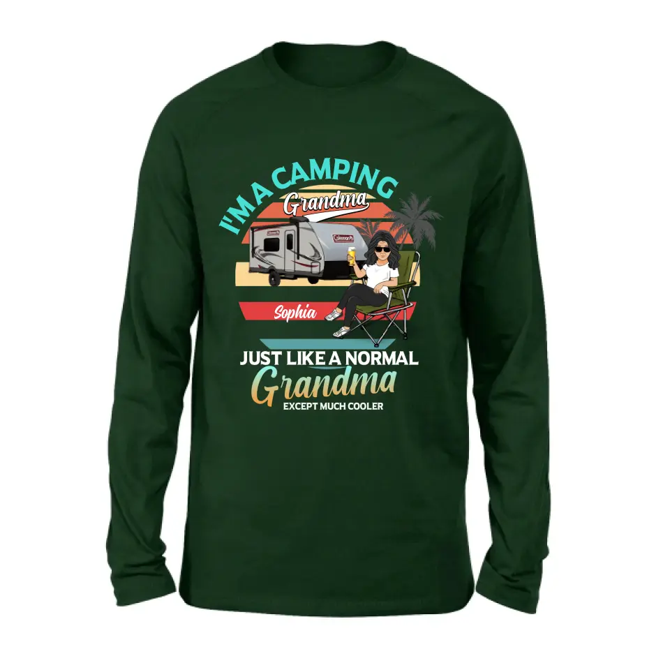 Personalized Camping Shirt/Hoodie - Gift Idea For Camping Lover/The Retired - I'm A Camping Grandma Just Like A Normal Grandma Except Much Cooler