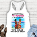Personalized Friend AOP Women's Racerback Tank Top - Gift Idea For Friends/Besties - Summer Gift - Partners In Crime