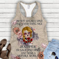 Personalized Skull Girl AOP Women's Racerback Tank Top - Gift Idea For Halloween/ Friend - I'm Not Sugar and Spice And Everything Nice