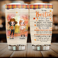 Personalized Autumn Besties Tumbler - Gift Idea For Best Friends With Up To 4 Friends - To My Bestie I Love You