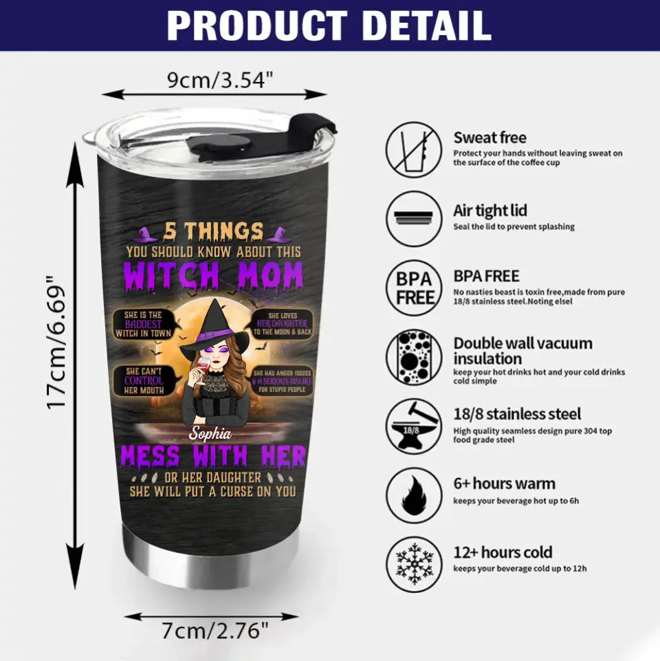 Personalized Witch Mom Tumbler - Best Gift Idea For Halloween/Mom - 5 Things You Should Know About This Witch Mom